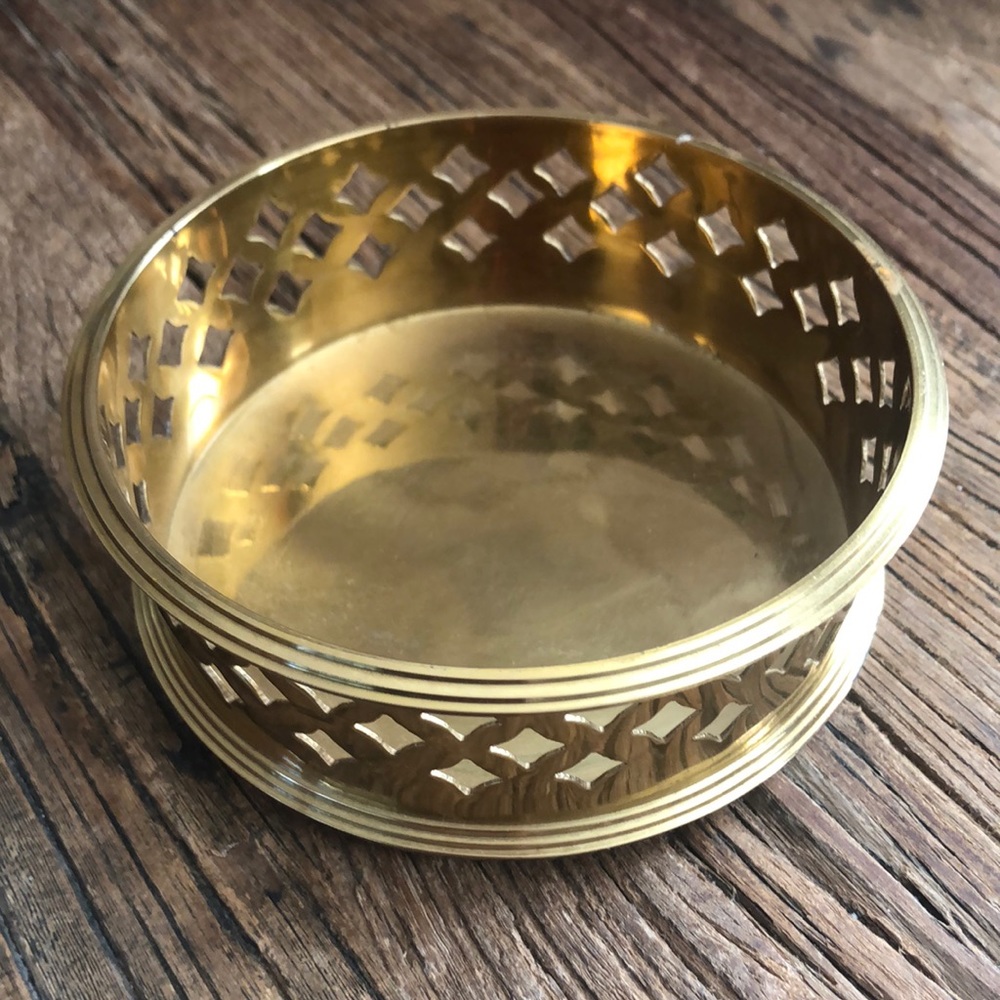Ethan Allen Brass Wine Coaster